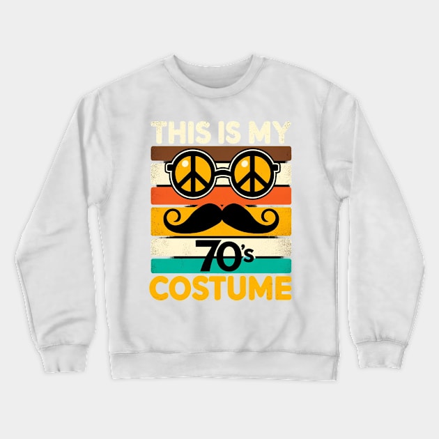 This is My 70's Costume Retro Peace Groovy Crewneck Sweatshirt by ThatVibe